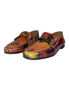 Patricia Nash FIA Floral Leather Loafers Flat Vintage Boho Multicolor Size 7